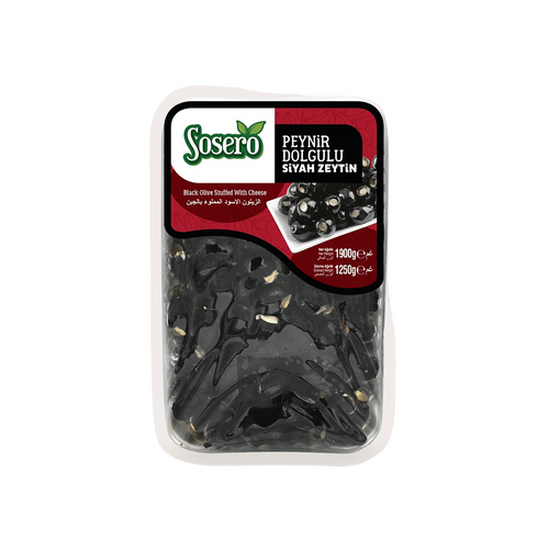 Sosero Stuffed Cheese Black Olive - Peynir Dolgulu Siyah Zeytin - Orontes Grocery