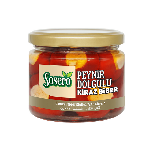 Sosero Stuffed Cheese Cherry Pepper - Peynir Dolgulu Kiraz Biber - Orontes Grocery