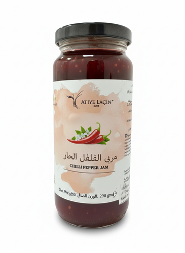 Atiye Laçin Hot Pepper Jam 65% Fruit 290g Glass Jar