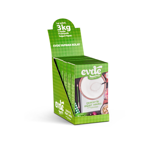 Evde probiotic yogurt starter contain 6 boxes of 5 - Orontes Grocery 