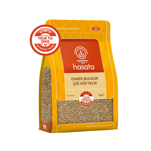 Hasata Brown Bulgur for Çiğköfte 1kg Zip Bag - Orontes Grocery 