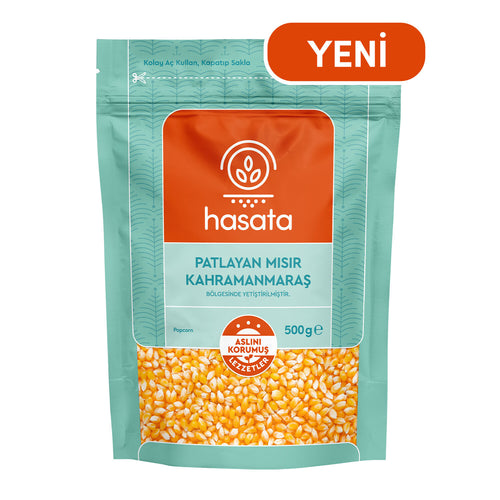 Hasata Popcorn 500g ziplock bag - Orontes Grocery 