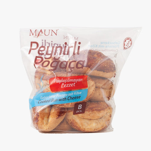 Maun Savory Pastry Plain Filled With Cheese 80% Baked (Poğaça) 8 PCS Packed - Orontes Grocery 