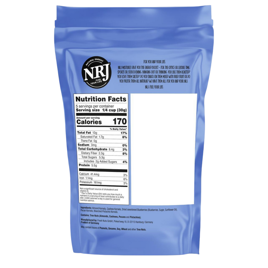 NRJ Nut Mix with Blueberries 150g – Turkish Market Dubai - Orontes Grocery