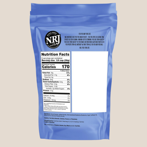 NRJ Nut Mix with Blueberries 150g – Turkish Market Dubai - Orontes Grocery 