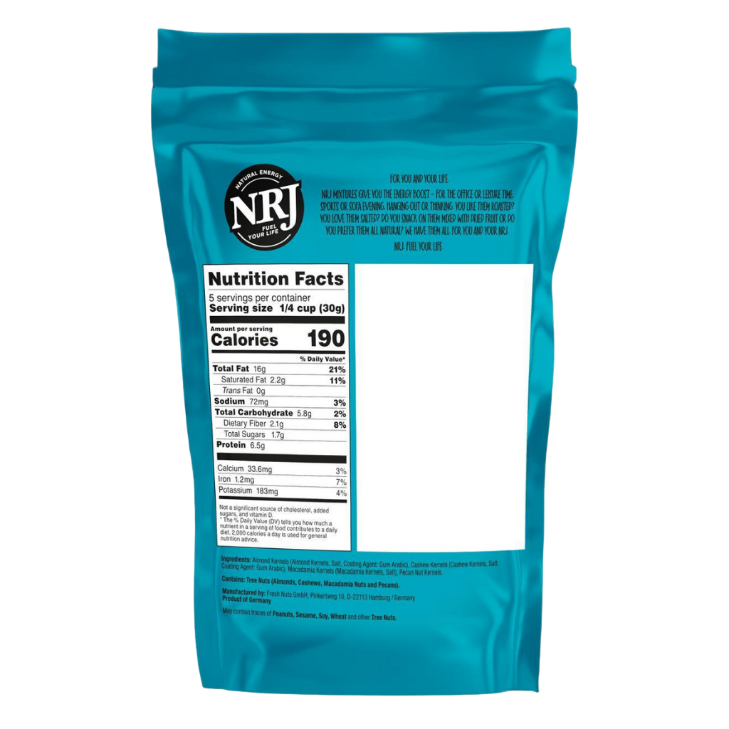 NRJ - Nut Mixture Roasted & Salted 150g - Orontes Grocery