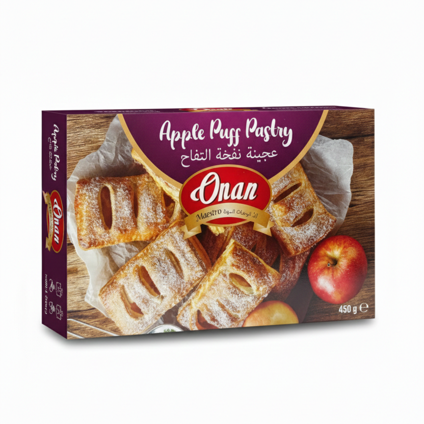 ONAN Puff Pastry Filled with Apple 450g - Orontes Grocery