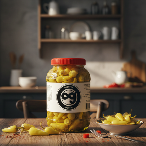 Orontes Grocery Hot Yellow Baby Pepper Pickle 1500G - Orontes Grocery 