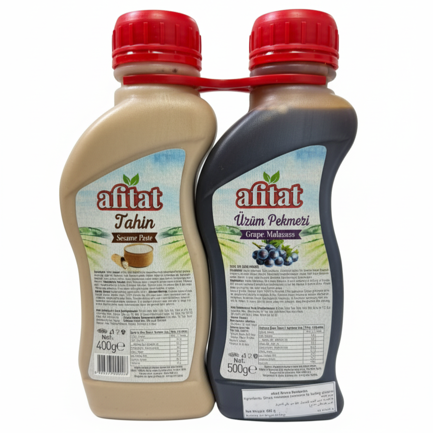 AFITAT Pekmez 500g with Tahin 400g - Orontes Grocery