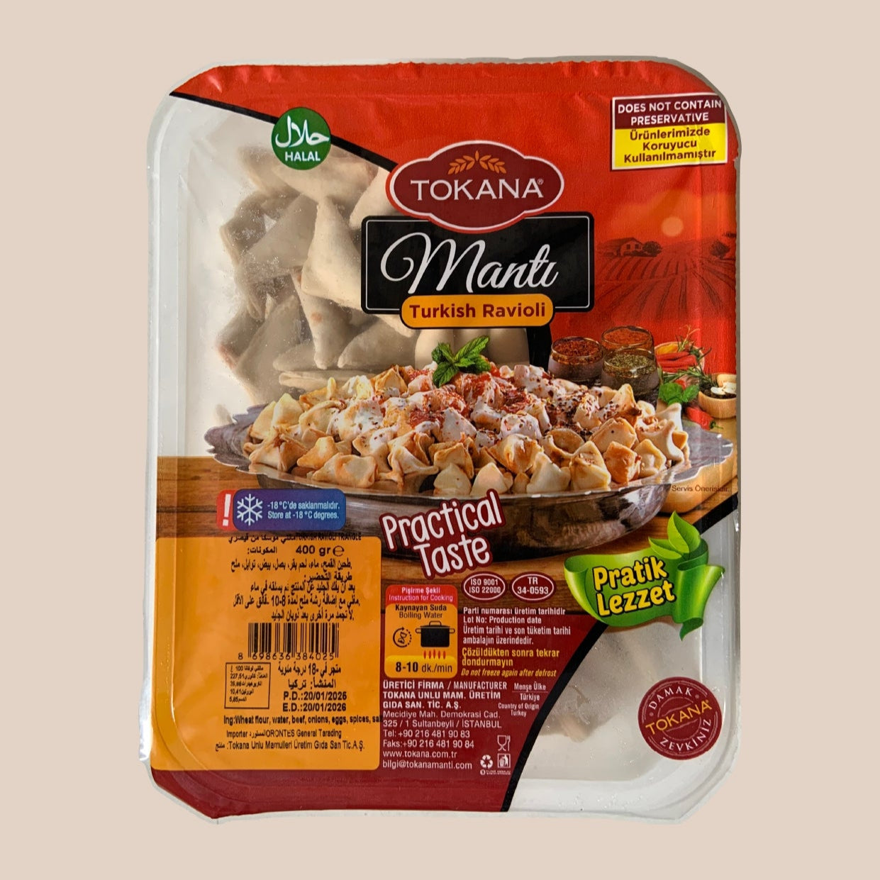 Tokana Turkish Triangle Mantı 400g - Orontes Grocery 