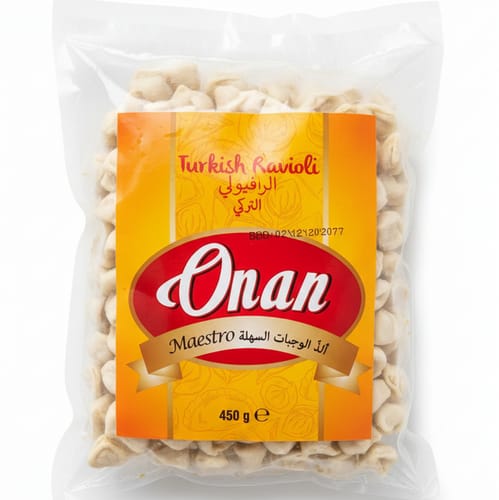 ONAN Turkish Ravioli Filled with Minced Meat (Manti) 450g - Orontes Grocery