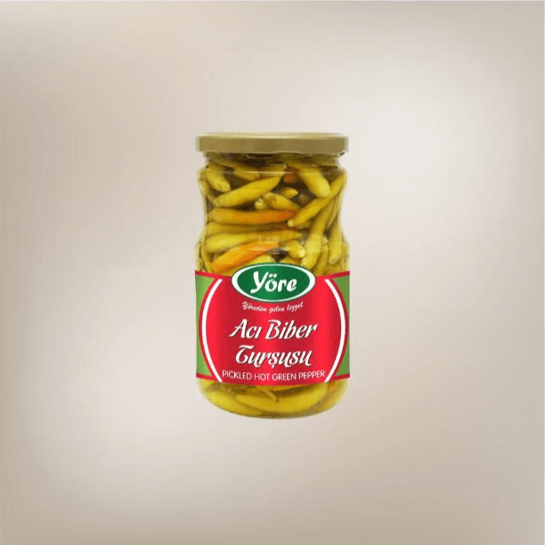 Yöre Green Hot Pepper Pickle - Acı Biber Turşusu  690g - Orontes Grocery 