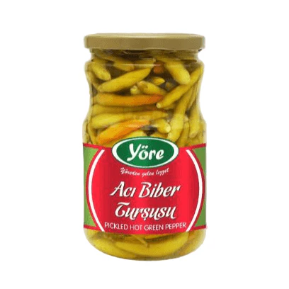 Yöre Green Hot Pepper Pickle - Acı Biber Turşusu  690g - Orontes Grocery