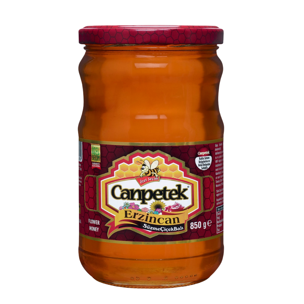 Canpetek Strained Flower Honey 850 gr Glass Jar – Natural Turkish Honey in Dubai - Orontes Grocery