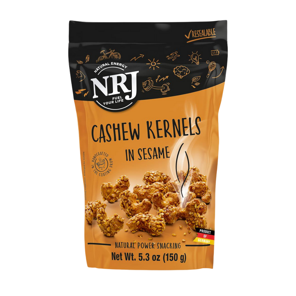 NRJ - Cashew Kernels Sesame Coated 150g - Orontes Grocery