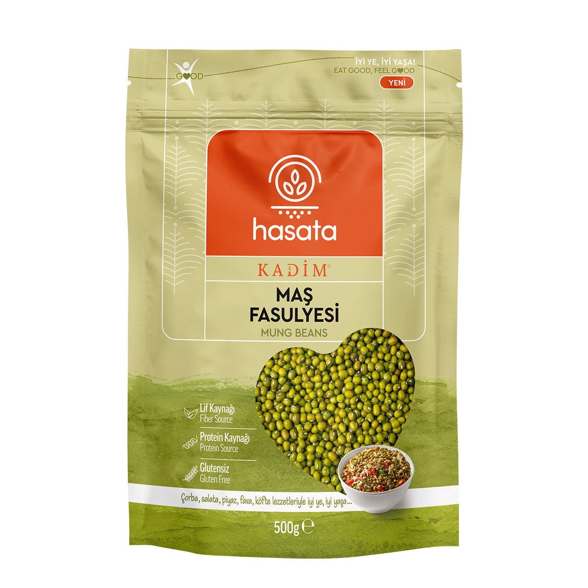 Hasata Mas Bean (Moong) 500g ziplock bag - Orontes Grocery