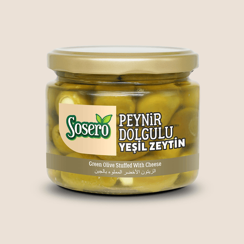 Sosero  Green Olives Stuffed With Cheese - Peynir Dolgulu Yeşil Zeytin - Orontes Grocery 