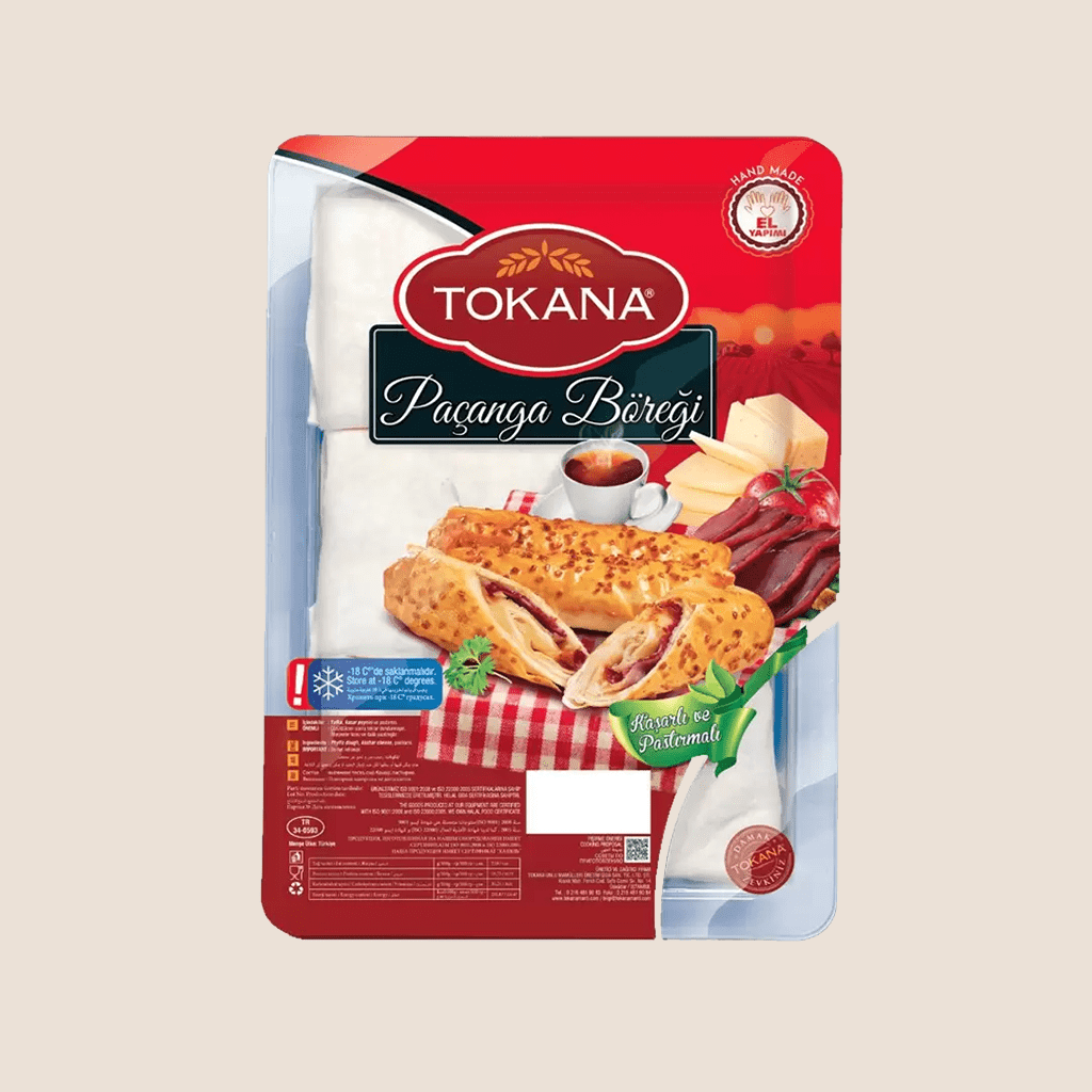 Tokana Beef Pastrami Pastry with Cheese - Paçanga Böreği - Orontes Grocery 