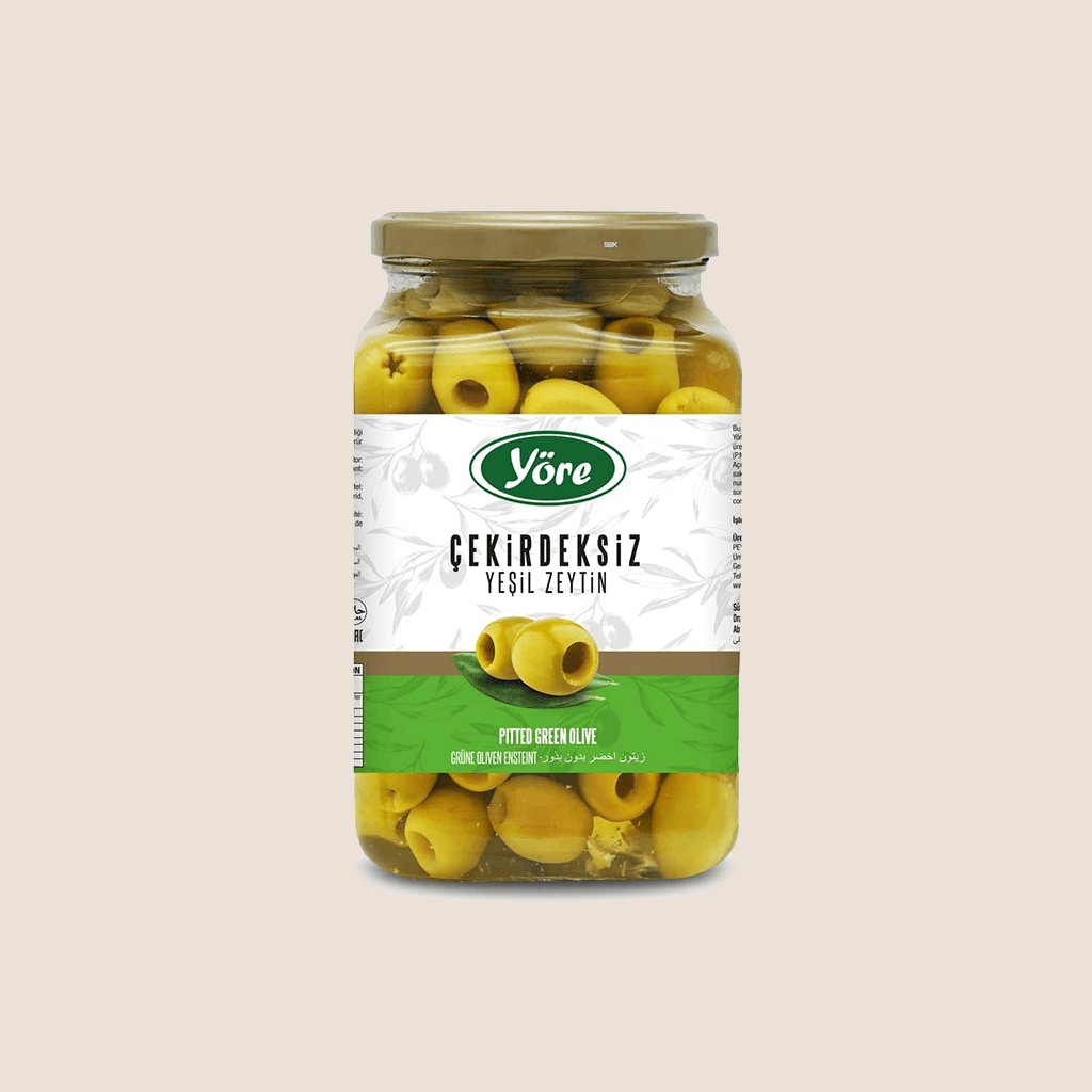 Yöre Pitted Green Olives Orontes Grocery