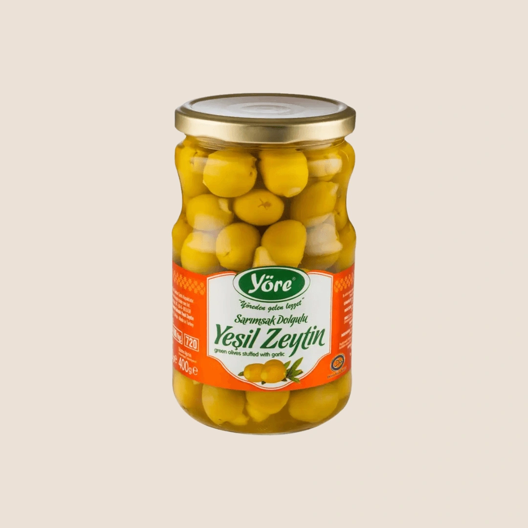 Yöre Stuffed Garlic Green Olive Orontes Grocery